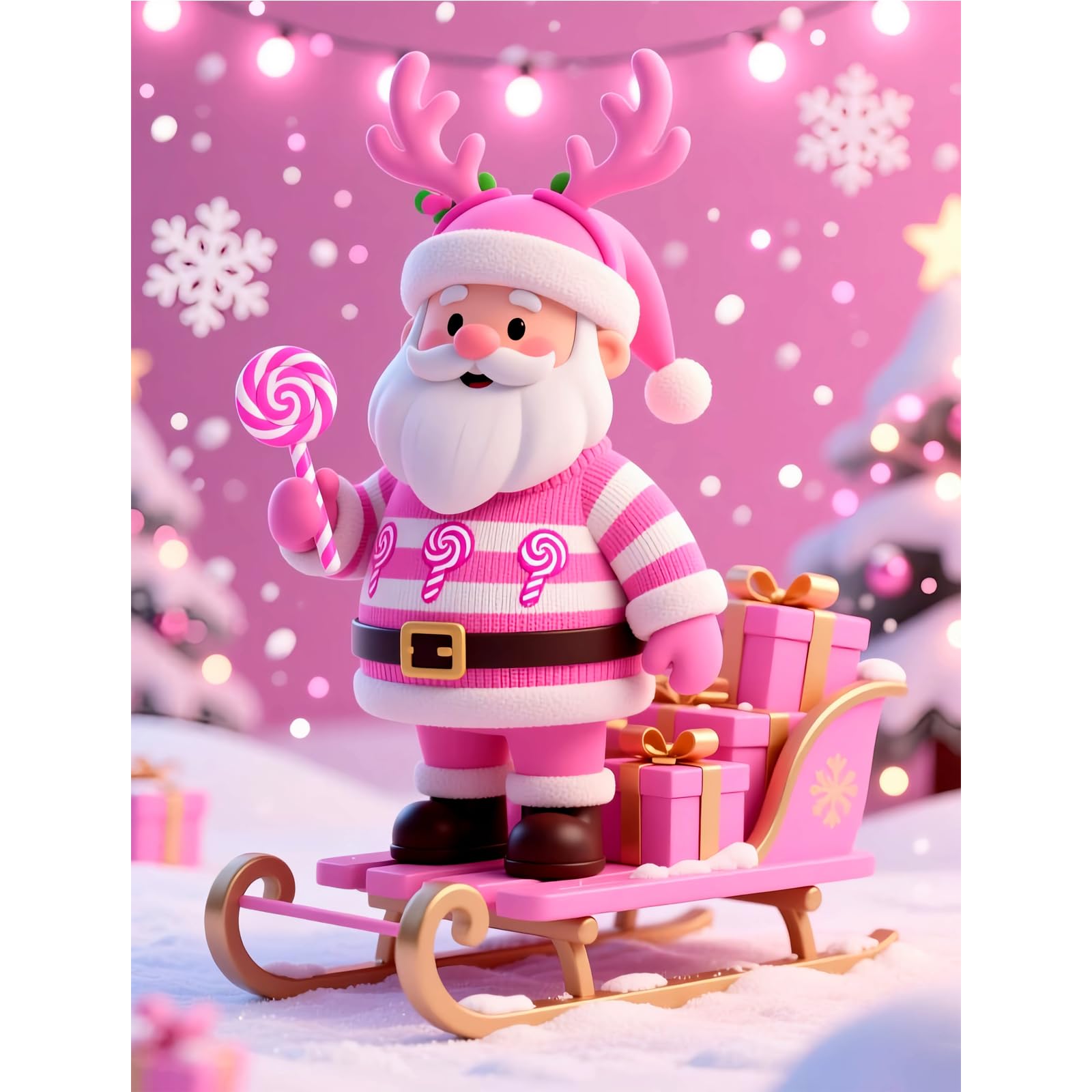 Fluid Cat ダイヤモンドアート キット クリスマス 5D モザイクアート ダイアモンドビーズ絵画キット DIY 大人の子供 手作り絵画手芸キット ダイヤモンド塗装 全面貼り付けタイプ ダイヤモンド画 芸術品 家の壁の装飾 （0093）
