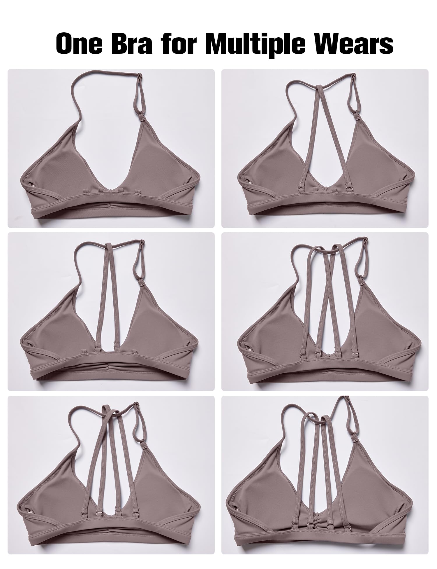 YEOREO Biustonosze sportowe dla kobiet wyściełany biustonosz treningowy bez pleców Karlena Low Impact Criss Cross Yoga Crop Tank Top