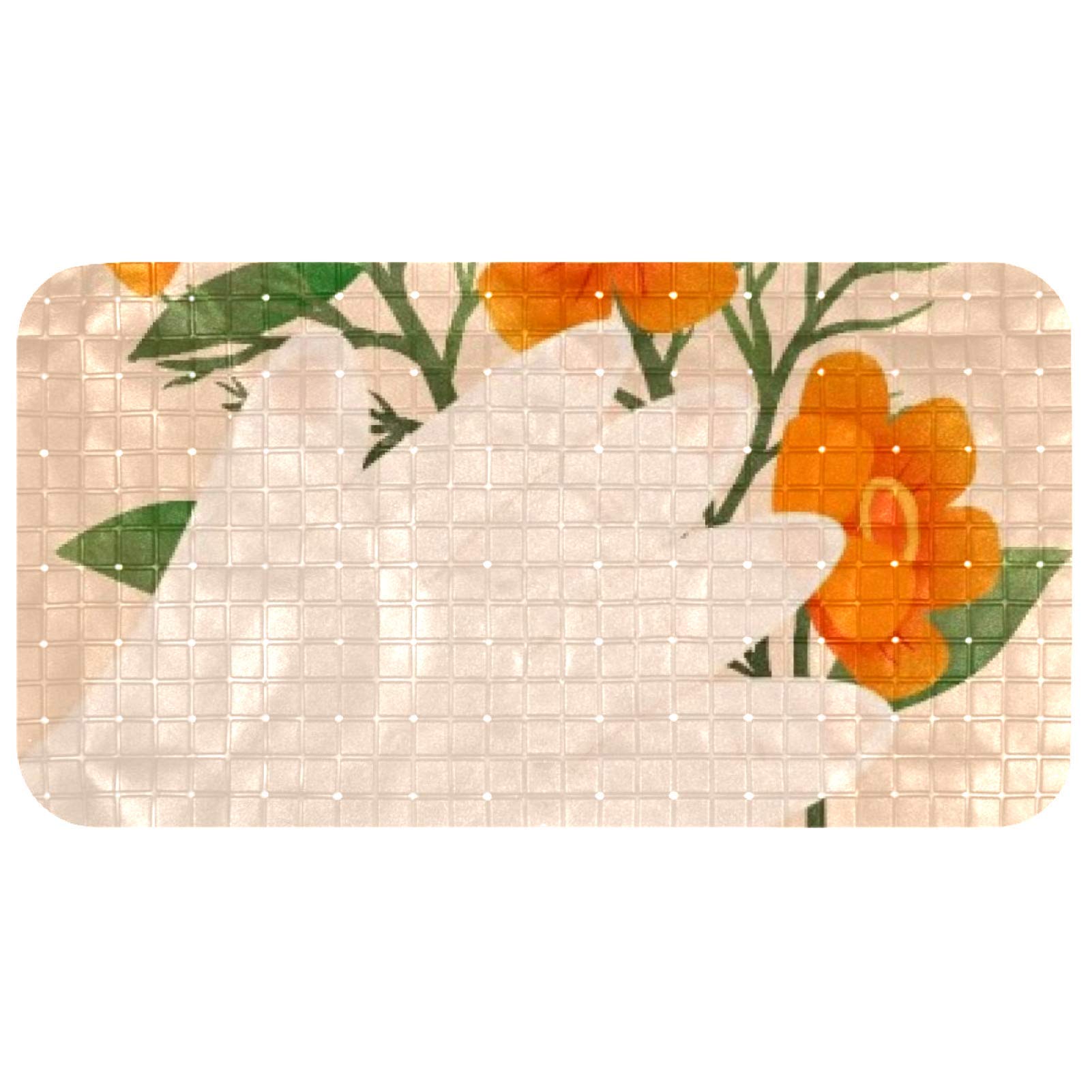 Tapis de bain pour bébé écoresponsable haut de gamme style fleurs