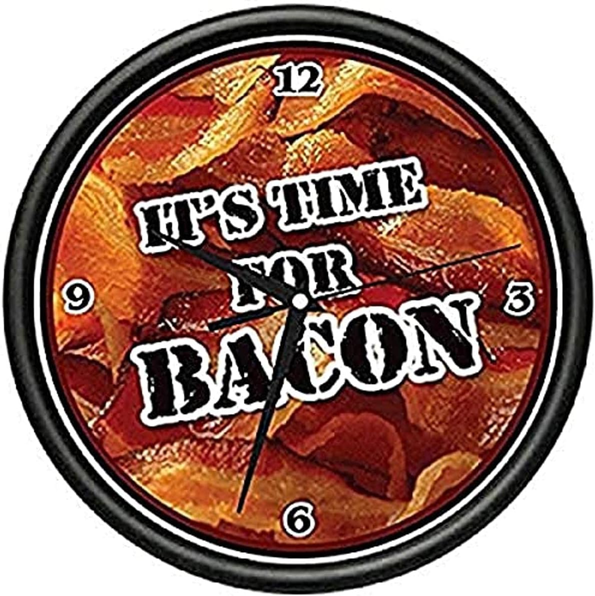 TIME for Bacon Wall Clock Kitchen Diner Decor Funny Gift