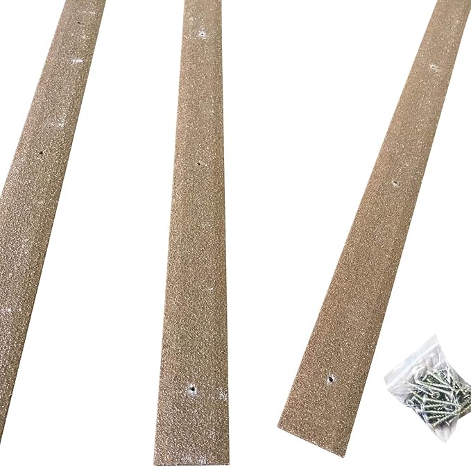 Non Slip Decking Strips Pack of 5, 50mm x 600mm, Brown Anti Slip