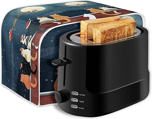 Miniatura 215 de Funda para horno con estampado de galaxia, protector de máquina de pan de cocina, cubierta para tostadora de 2 rebanadas de gato lunar para el Gato