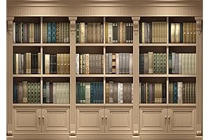 BELECO Fabric Bookshelf Backdrop for Zoom Meeting