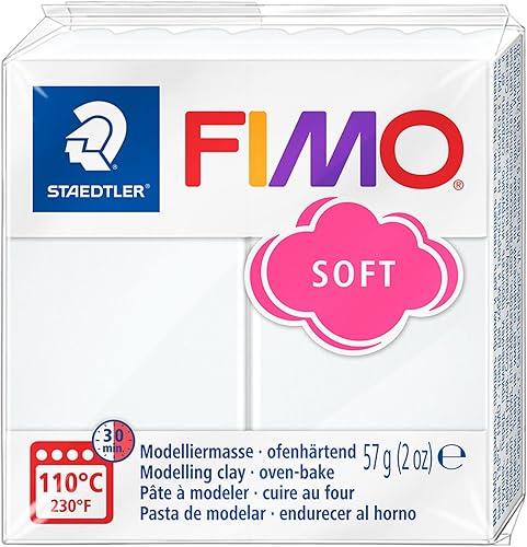 Miniatura 3 de STAEDTLER FIMO - Arcilla de polímero suave para modelar horno, colores más populares, 2.01 oz, negro, blanco, gris delfín, paquete de 3
