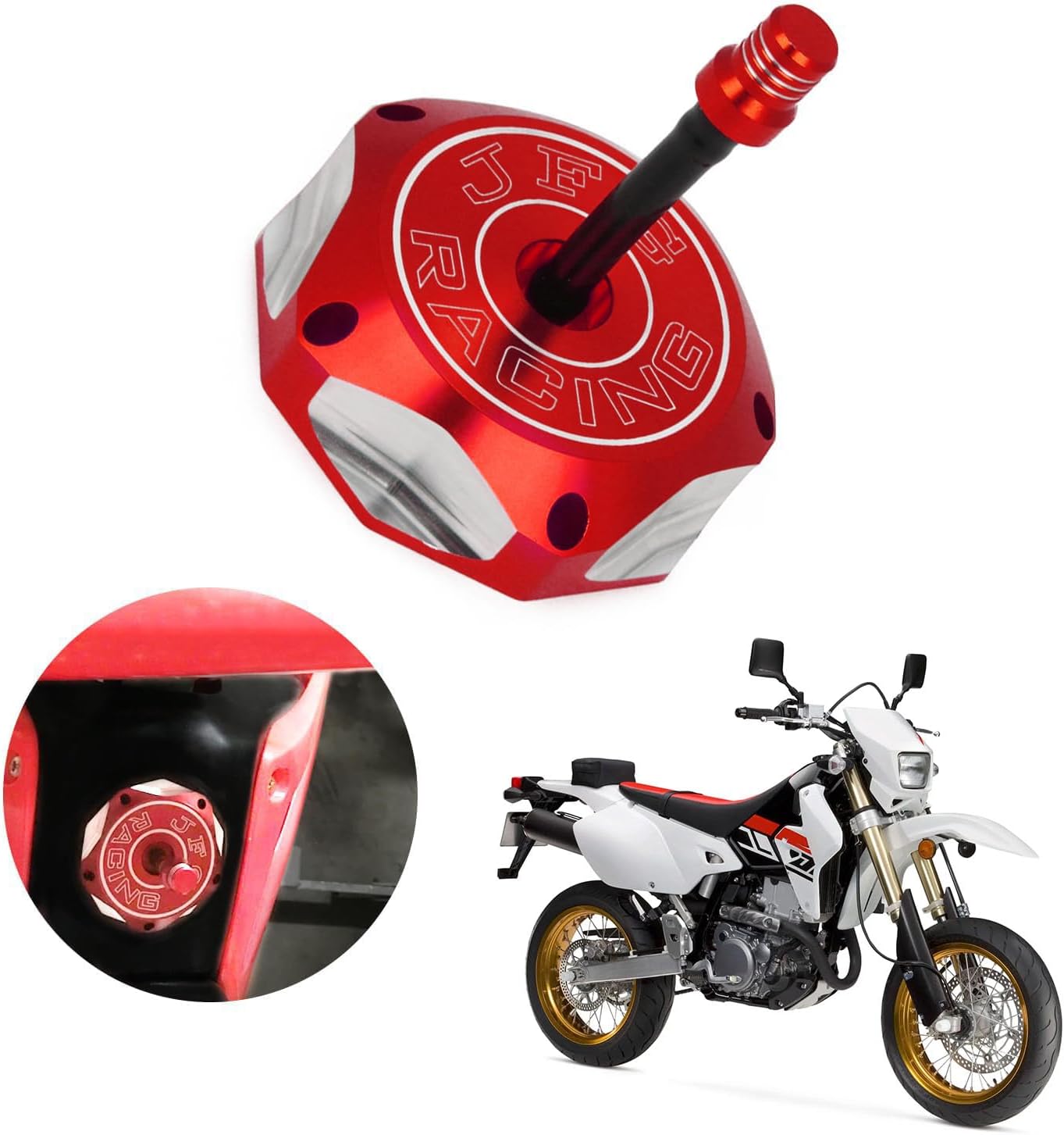 JFG RACING Dirt Bike Gas Cap,Motorcycle Gas Fuel Tank Cap