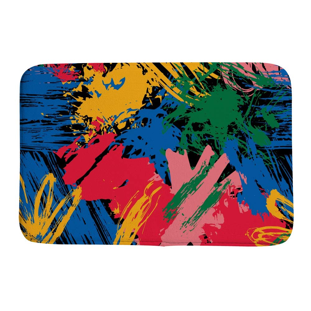 Paillasson en velours corail antidérapant pour entrée maison 60x90 cm color3