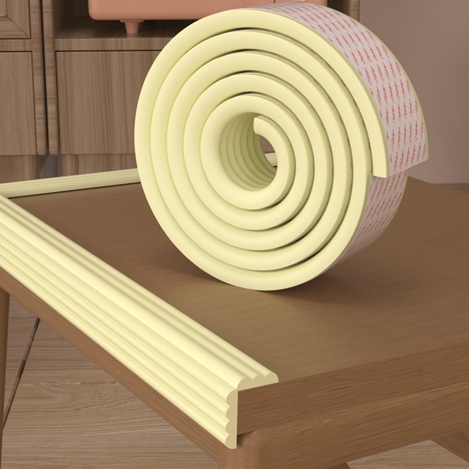 Protectores de bordes de espuma, protector suave de 6 pies para mesa, escritorio, cama, armarios, fácil de instalar, seguridad infantil