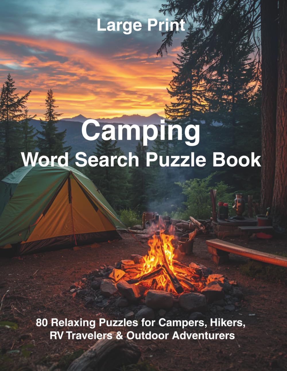 Large Print Camping Word Search Puzzle Book