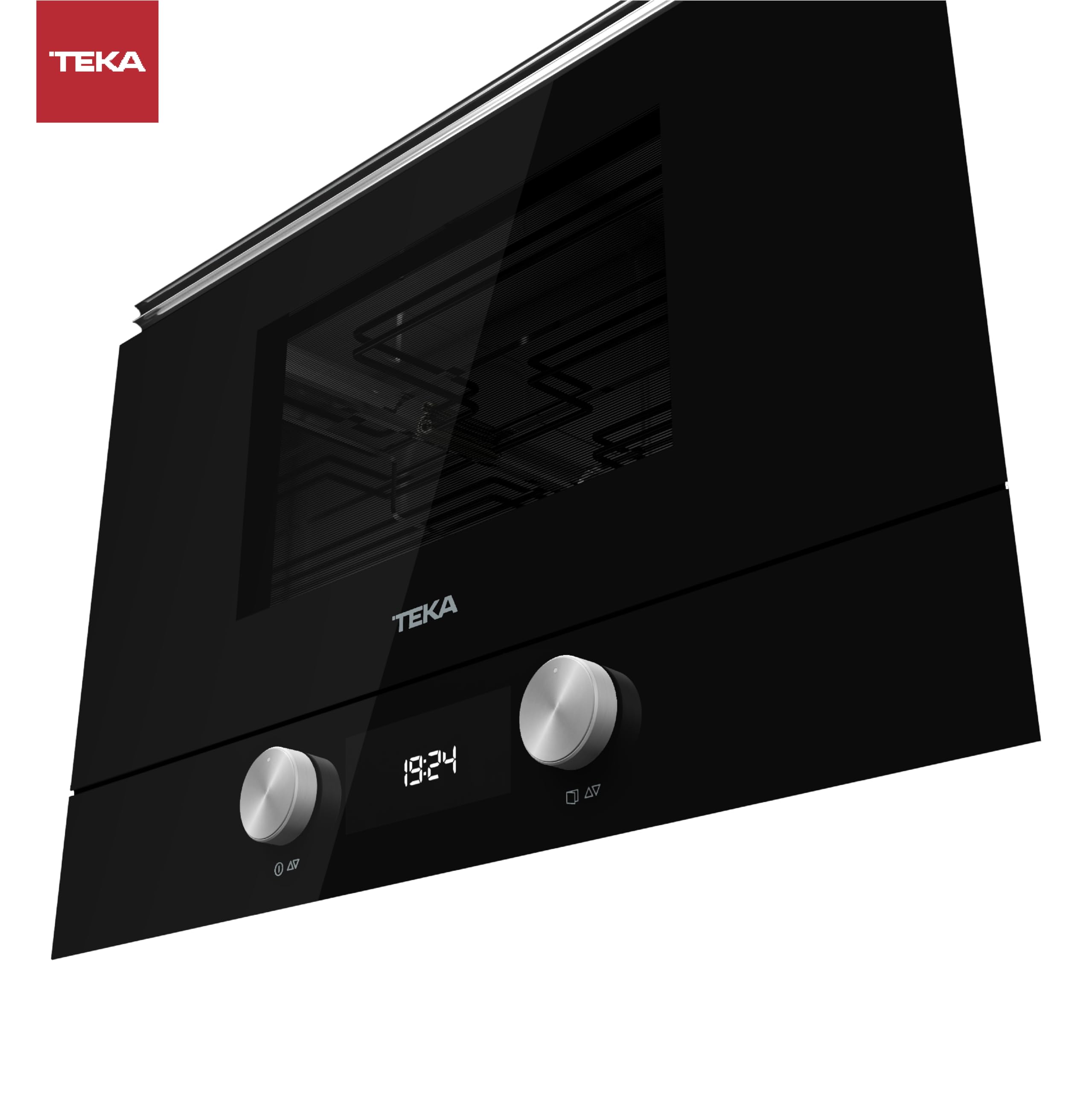 Teka ML 8220 BIS L - Microondas de Integración + Grill, Urban Colors Edition, con Base Cerámica, 5 Niveles de Potencia, 9 Menús de Acceso Directo, Color Cristal Negro
