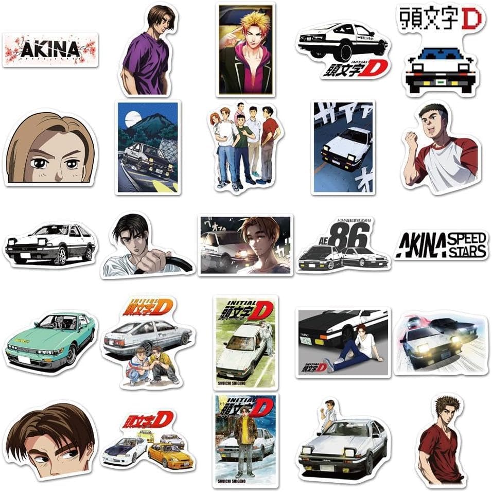 Amazon.co.jp: ABIN 頭文字d ステッカーセット 100枚 藤原 拓海 AE86