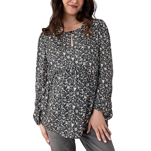 Motherhood Maternity Womens Long Sleeve Empire Waist Keyhole Woven Pregnancy