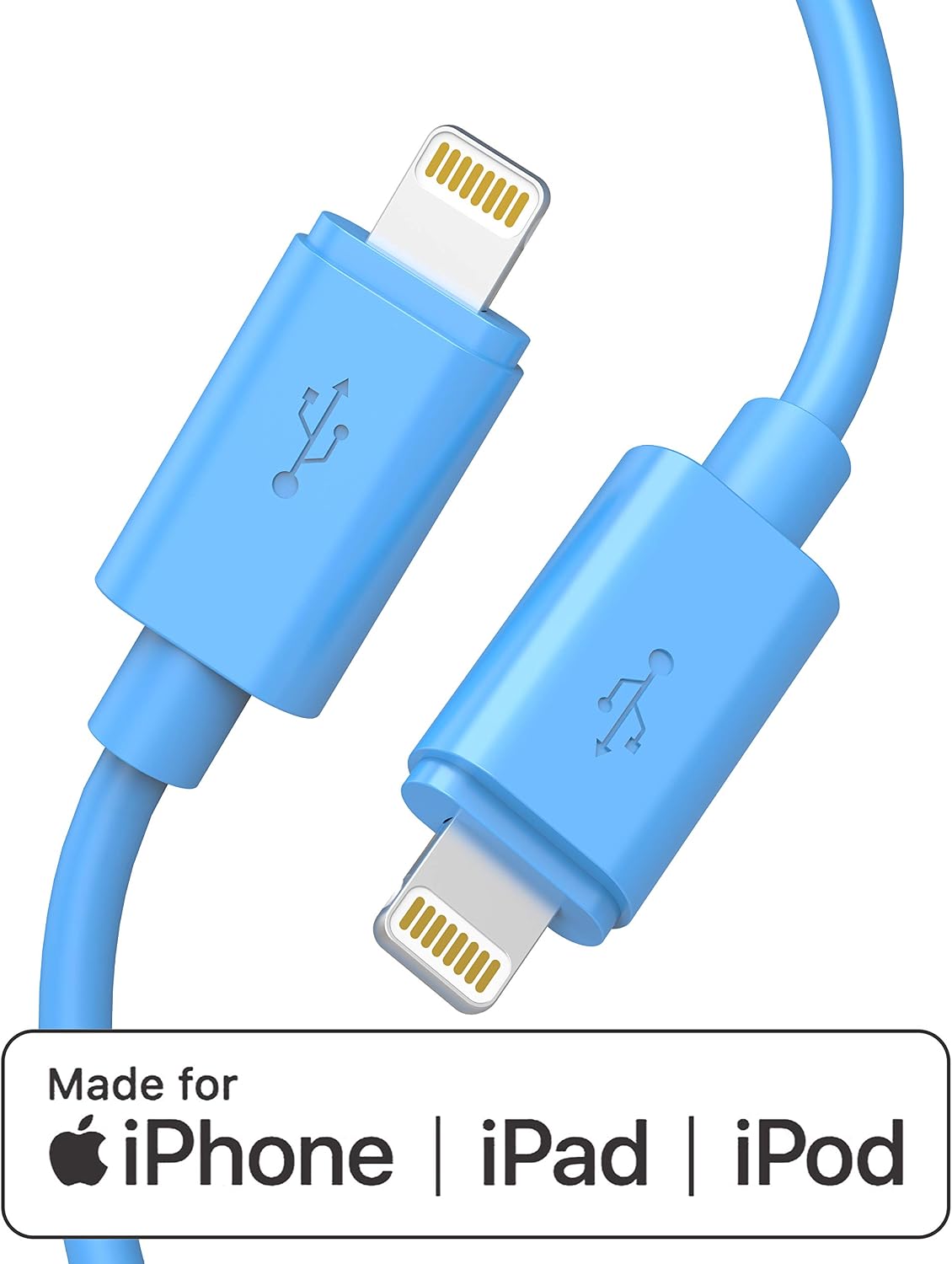 iPhone Charger MFi-Certified Lightning Cable - Made for iPhone X / 8/8 Plus / 7/7 Plus / 6/6 Plus / 5S (6FT Blue)