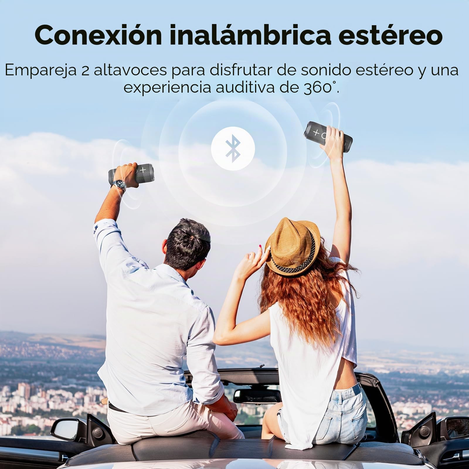 Tribit StormBox 2 Altavoz Bluetooth Portátil, 34 W, Sonido 360° | XBass, 24 horas, IPX7 impermeable, Bluetooth 5.3, EQ personalizado, emparejamiento TWS, micrófono integrado, exterior