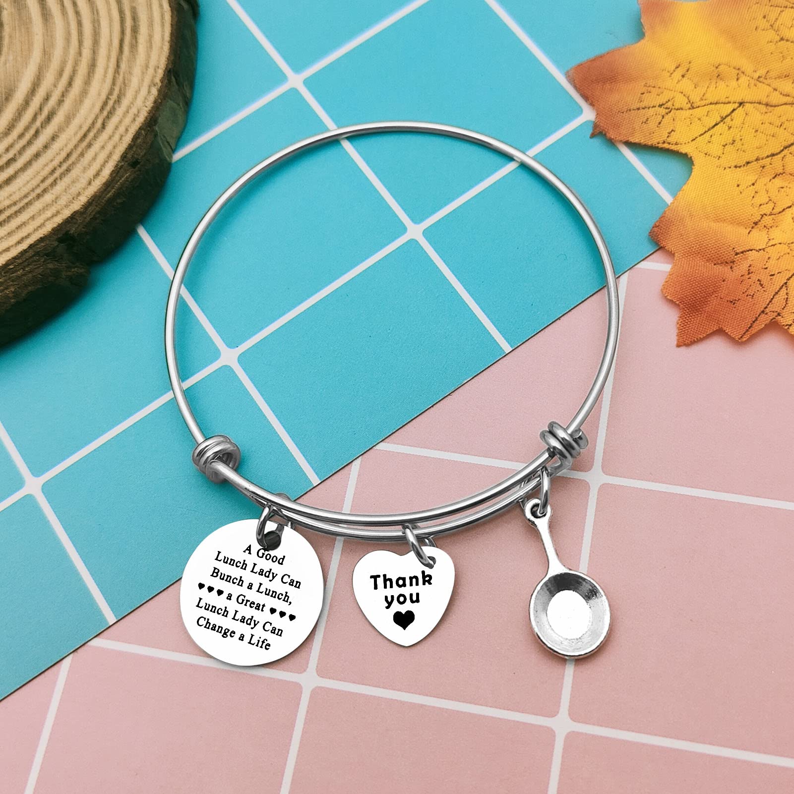 For Lunch Lady Gift Lunch Lady Bracelet Gifts for School Lunch workers Gift for Lunch Lady Cooker Cafeteria Crew Gift Bracelet for Cafeteria Worker Appreciation Gift Thank You Gift for Lunch Lady