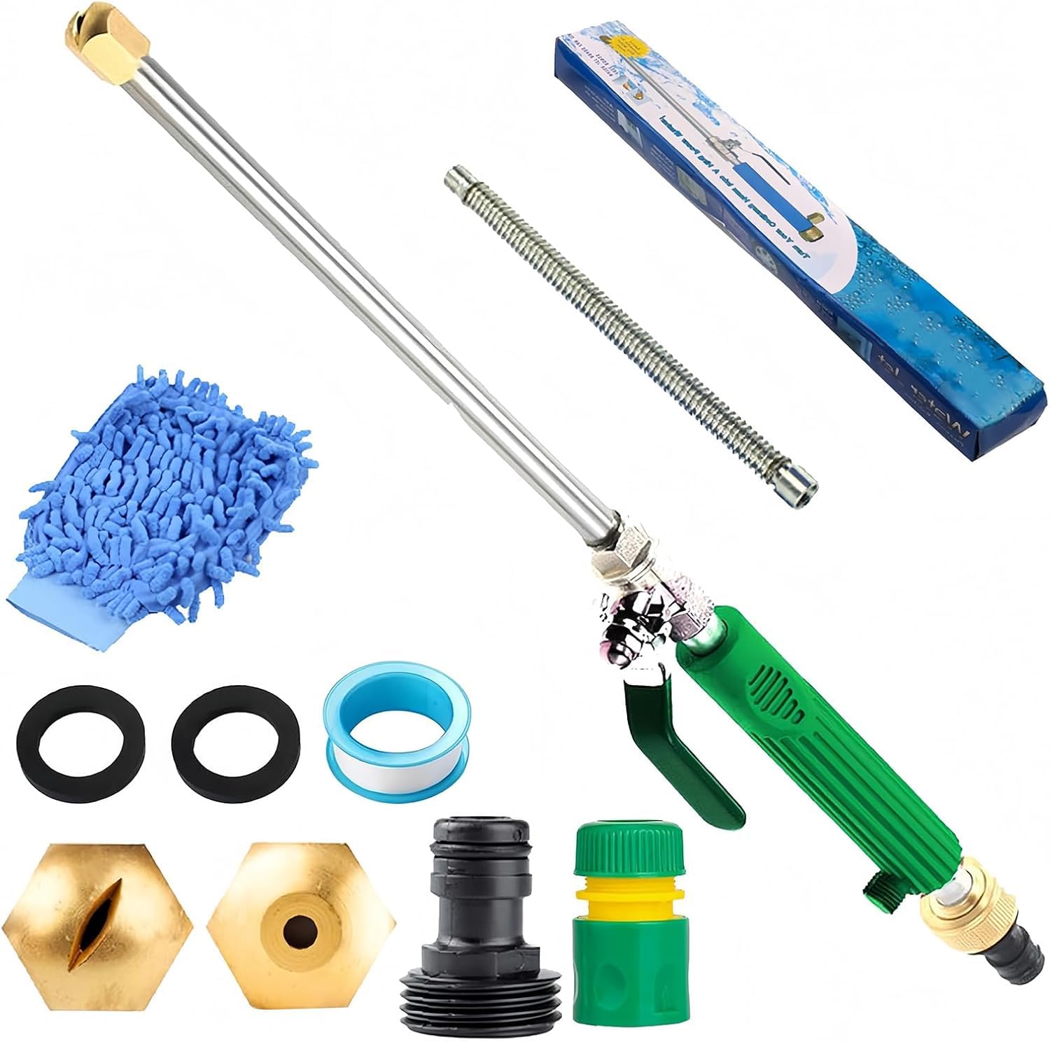 Jethose Pressure Washer, 2026 New Jet Hose Water Pressure, 2 in1 High Pressure Power Washer for House, 2 Nozzles and Quick Connect, for Cars, Patios, Fences, Windows (Blue) — view 10