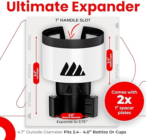 Miniatura 2 de Integral Ultimate Expander Expansor para portavasos auto, base ajustable, compatible con taza de café, Ramblers de Yeti de 14243646 fl oz, Hydro