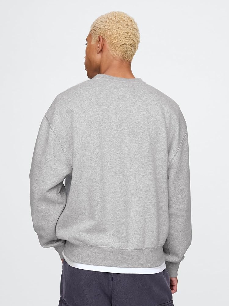 gap MEN'S COLLECTIONS 大型版 GAP Hoodie Back Gray Logo Pullover Fleece Cotton Men's Size