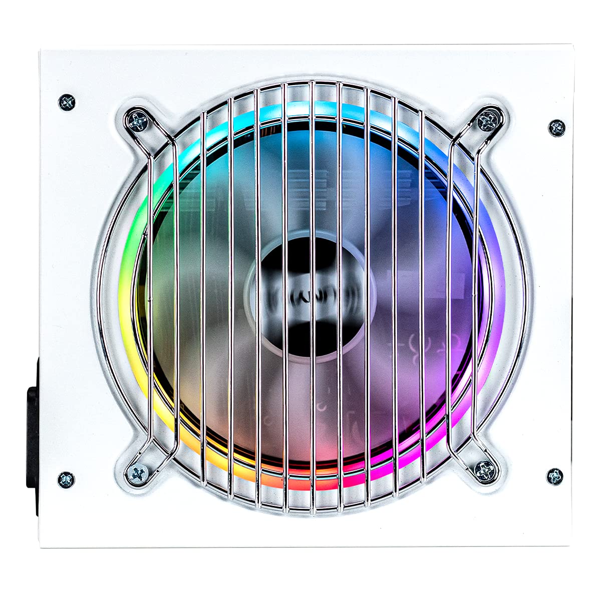UNYKAch Fuente de Alimentación ATILIUS RGB White 650 W Full Modular, 90 % Eficiencia, ATX 2.31, Condensadores Taiwaneses, Ventilador RGB 120 mm