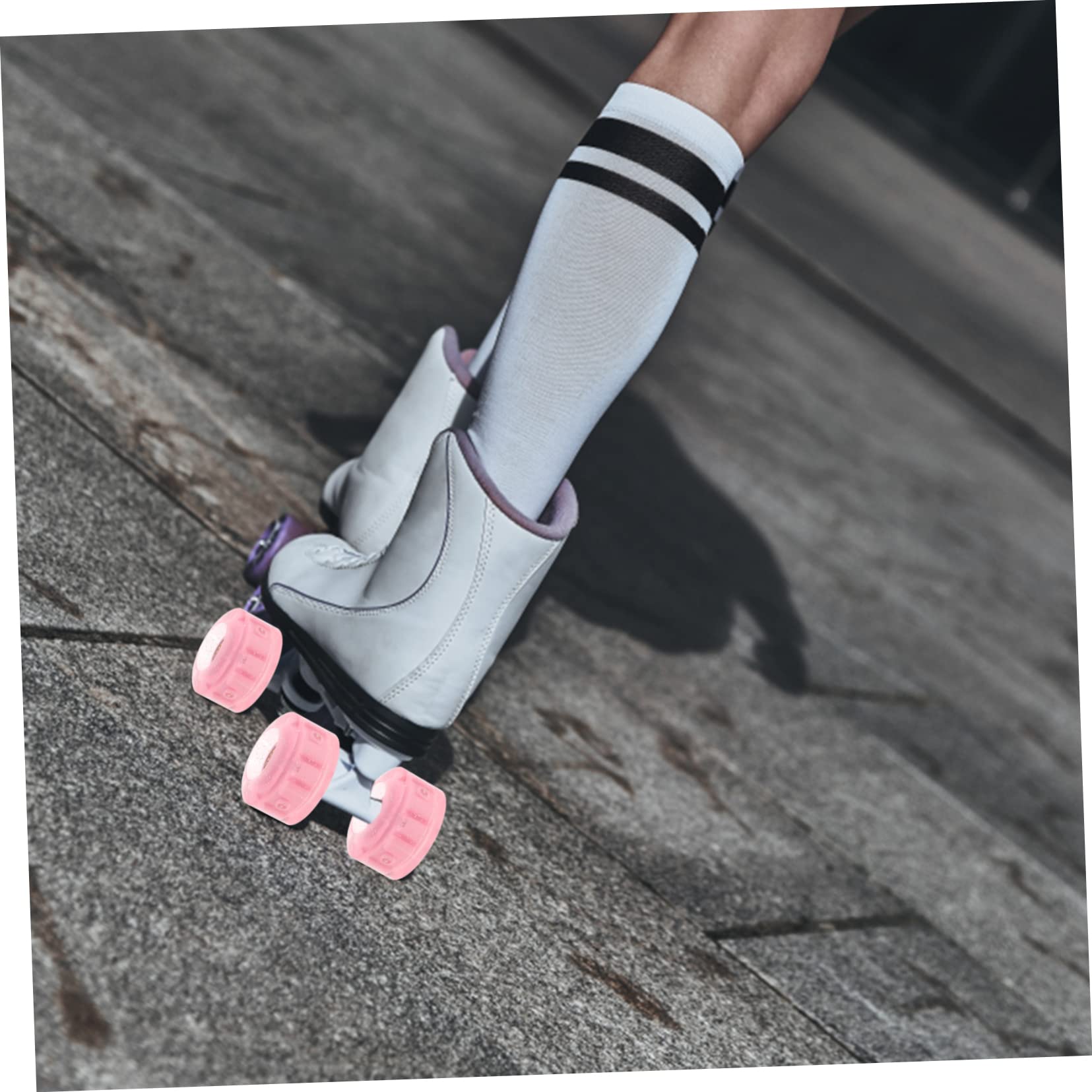 Ruedas de Patines Luces de Repuesto Pu Rosa 8 Piezas