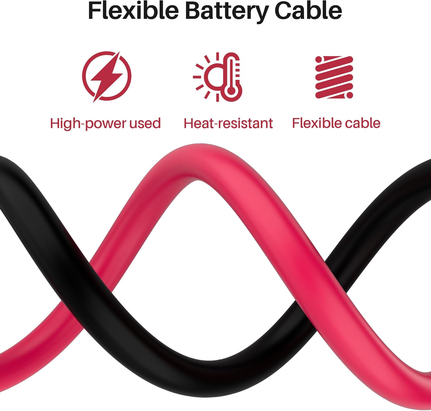 Big 3 Complete Upgrade Electrical Wiring Kit, True Spec 1/0 Gauge OFC Pure Copper Battery Cable, Primary Automotive Wire, Car Amplifier Power & Ground Cable Kit, Car Audio Speaker Systems, UL Listed