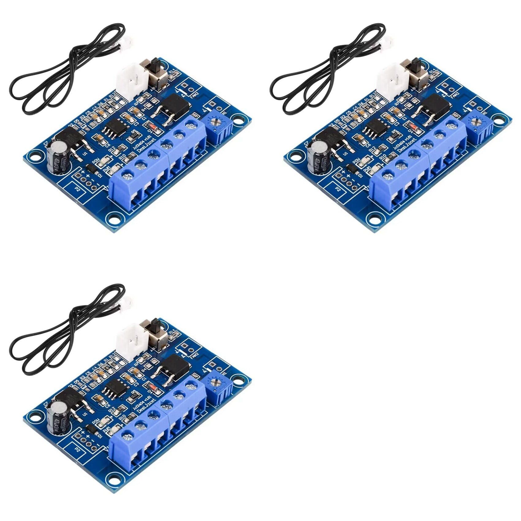 Hndhbfgrt 3X DC12V 24V 4A Fan Temperature Control Module PWM Thermostat Speed Governor DC Fan Intelligent Speed Regulator