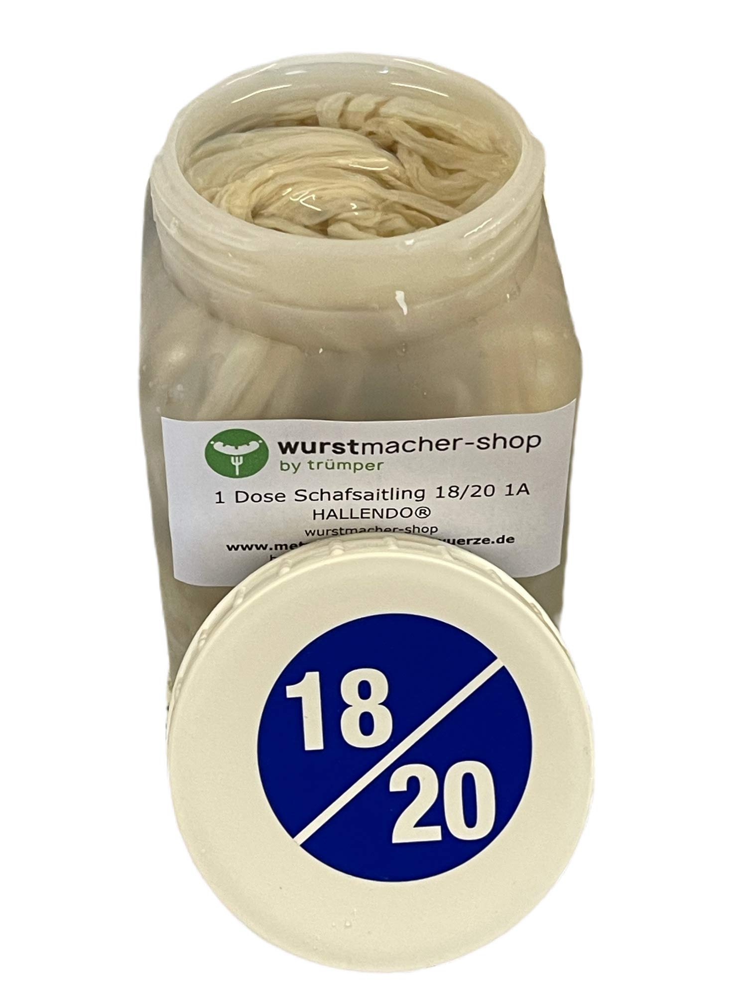 Schafsaitling Saitling Schafsdarm Kaliber 18/20 füllfertig 1 Dose 91,4 Meter | wurstmacher-shop by trümper HALLENDO®