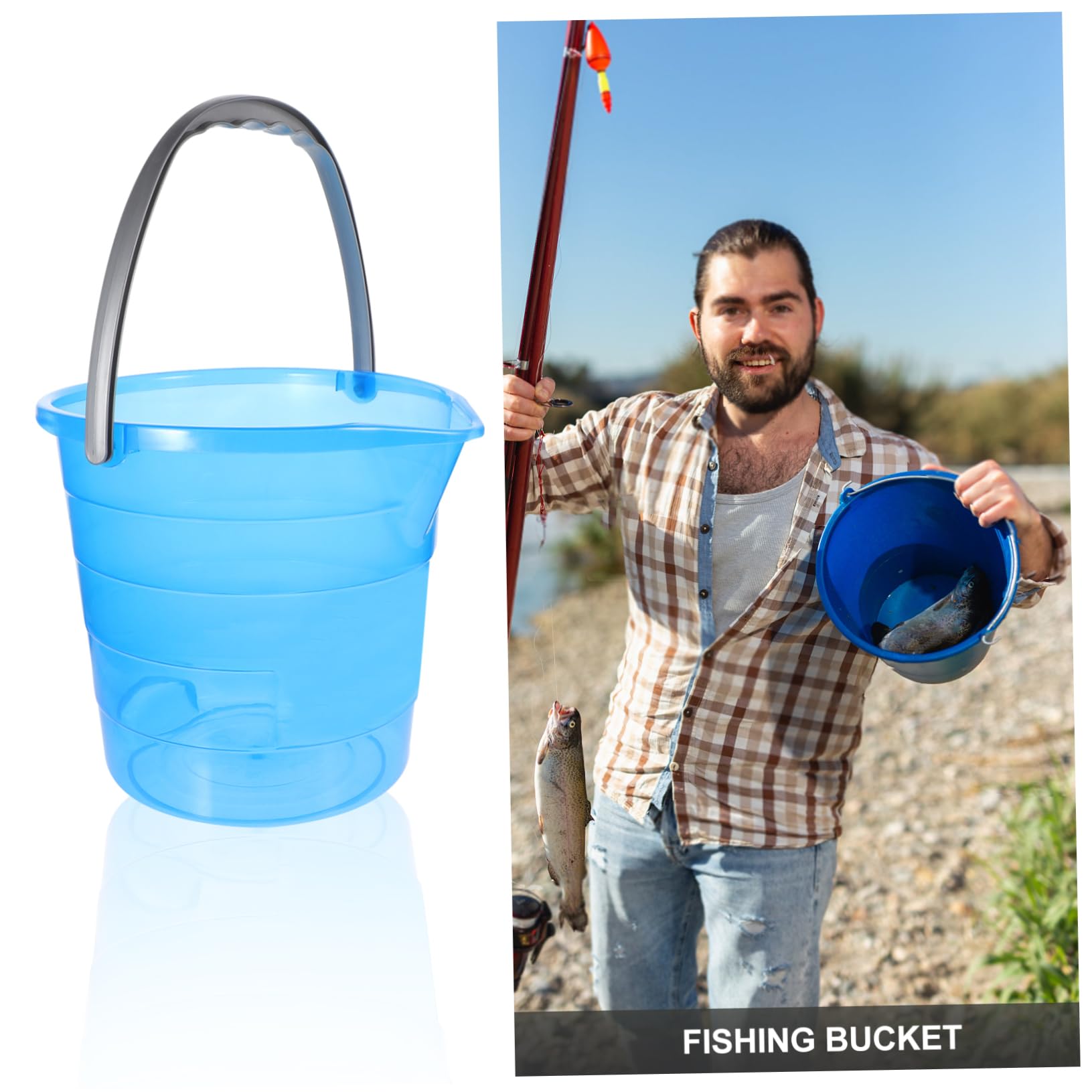 Seau Pliant en Plastique 12l, Portable et Multifonction, Surface Lisse, pour Dortoir et Hôtel, Usage Domestique