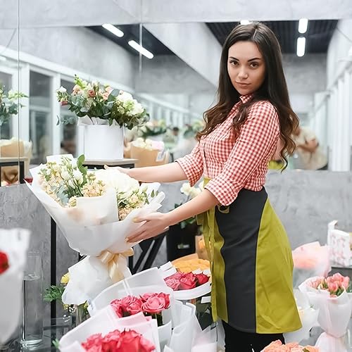 Miniatura 8 de Jutieuo 20 hojas de papel de regalo de flores, suministros de ramo de floristería, papel de regalo floral impermeable con borde blanco con cinta,