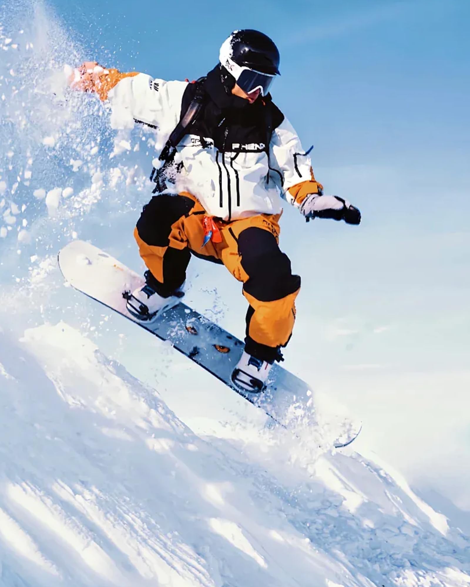 OutdoorMaster Chaussettes de ski, lot de 2 paires de chaussettes thermiques de ski et de snowboard pour femme avec design OTC avec manchette antidérapante, motifs de montagne