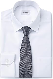 Sponsored Ad - YEZAC Men's Cotton Dress Shirt Regular fit with Chest Pocket Long Sleeve