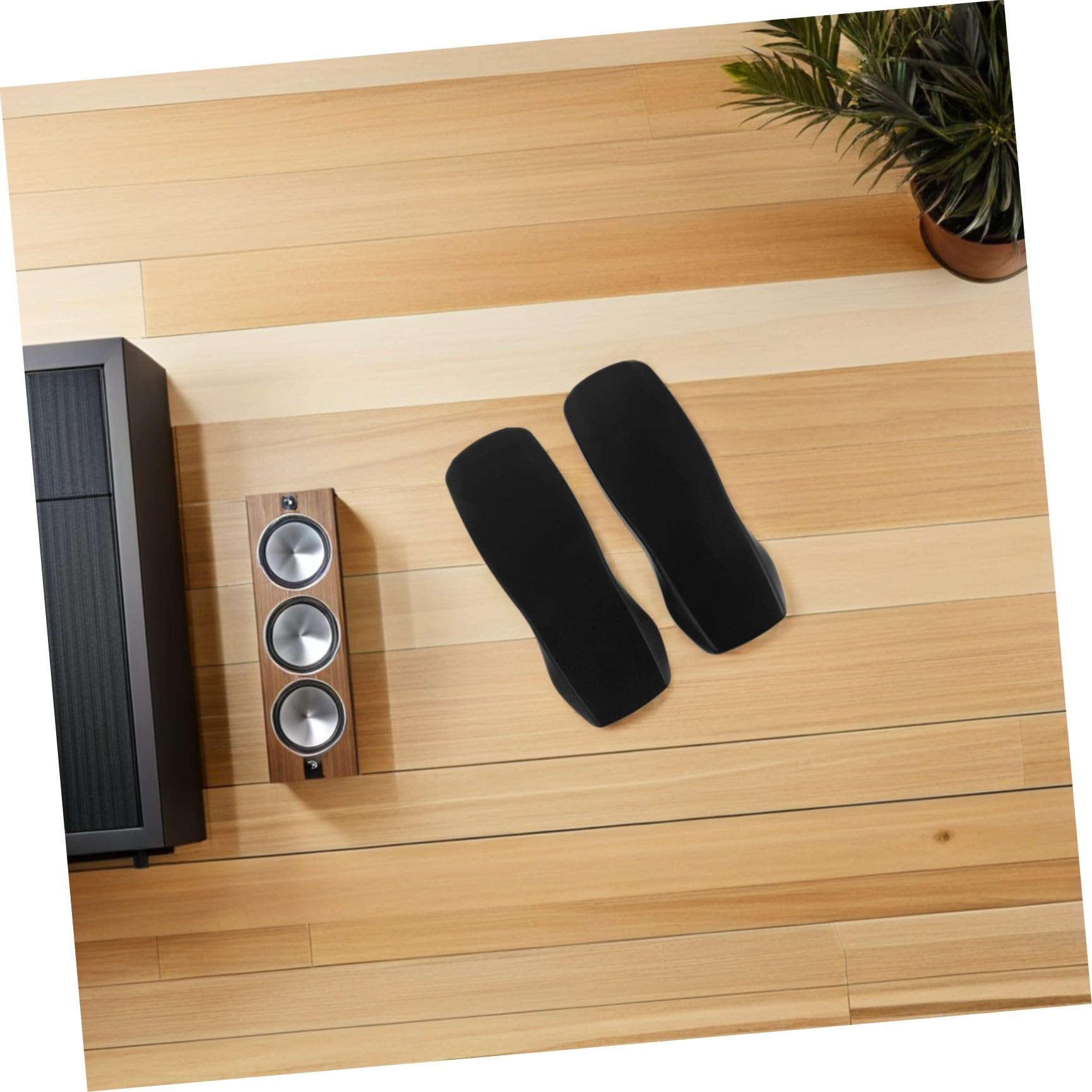 VILLCASE Reposabrazos de Repuesto Almohadillas para Reposabrazos de Silla 2 Piezas Negro 4 de Distancia Entre Orificios Superficie de PU Suave Acolchado para Sillas de Oficina y Gaming