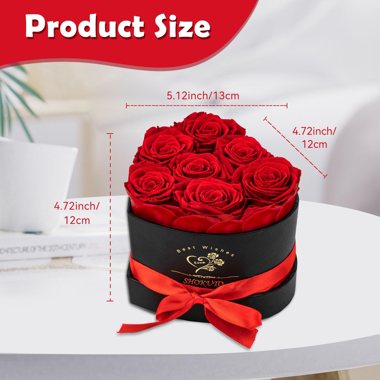 Ewige Rose In Geschenkbox - Konservierte Echte Rose Mit Halskette