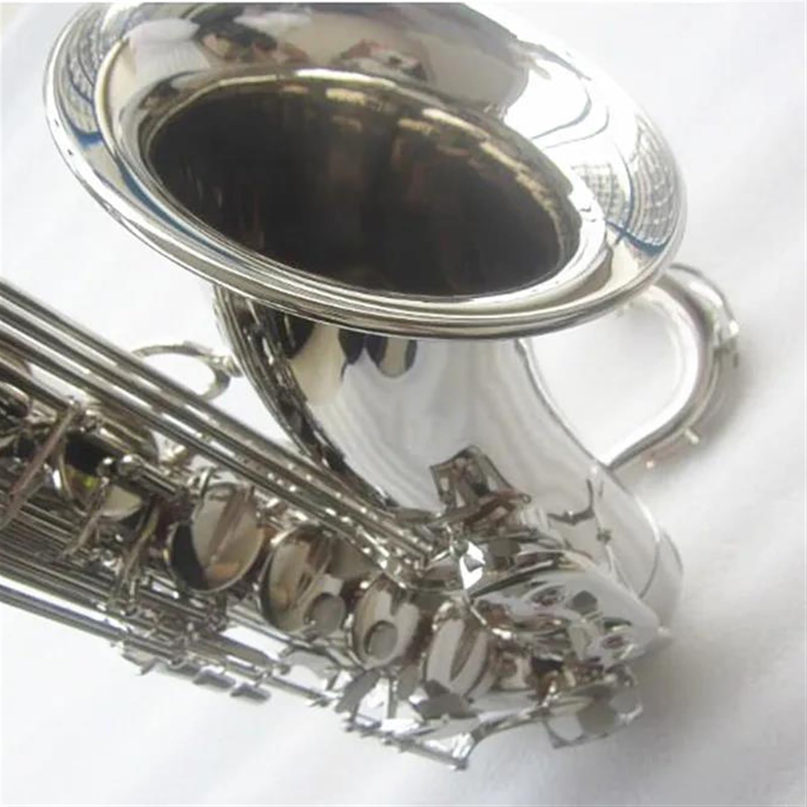 Sassofono Tenore Sib Sax Strumenti Musicali Tone Nickel Silver Plated Tubo Chiave Dorata Con Custodia