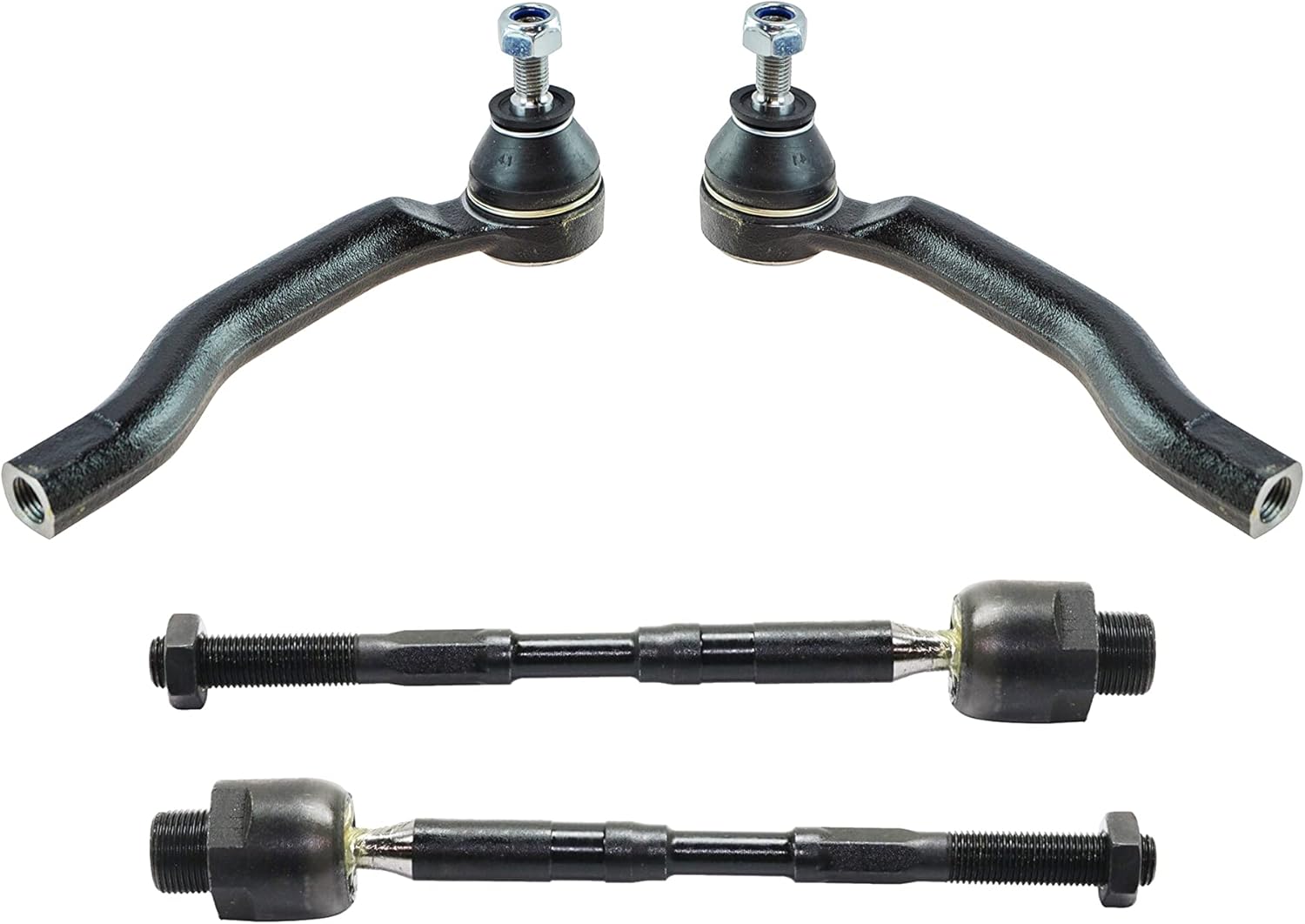 PartsW - 4 Pc Steering Kit Front Left Right Outer & Inner Tie Rod Ends for Nissan Rogue 2008-2013 All Models/Nissan Rogue Select 2014-2015 All Models