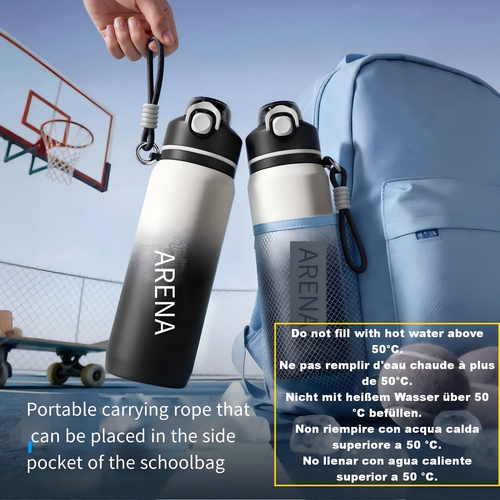 800/1000ml Metall Isolierte Nebelwasserflasche, Edelstahl mit auslaufsicherem Design und Nebelsprühfunktion, trinkbar und nebelkühlend, ideal für Outdoor, Radfahren und Sport (Silber, 800ML)