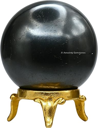 Vista 134 de Amazing Gemstone Black Tourmaline Crystal Ball with Stand - 2" Inches Crystal Sphere Meditation Balls for Witchcraft and Decorative Balls