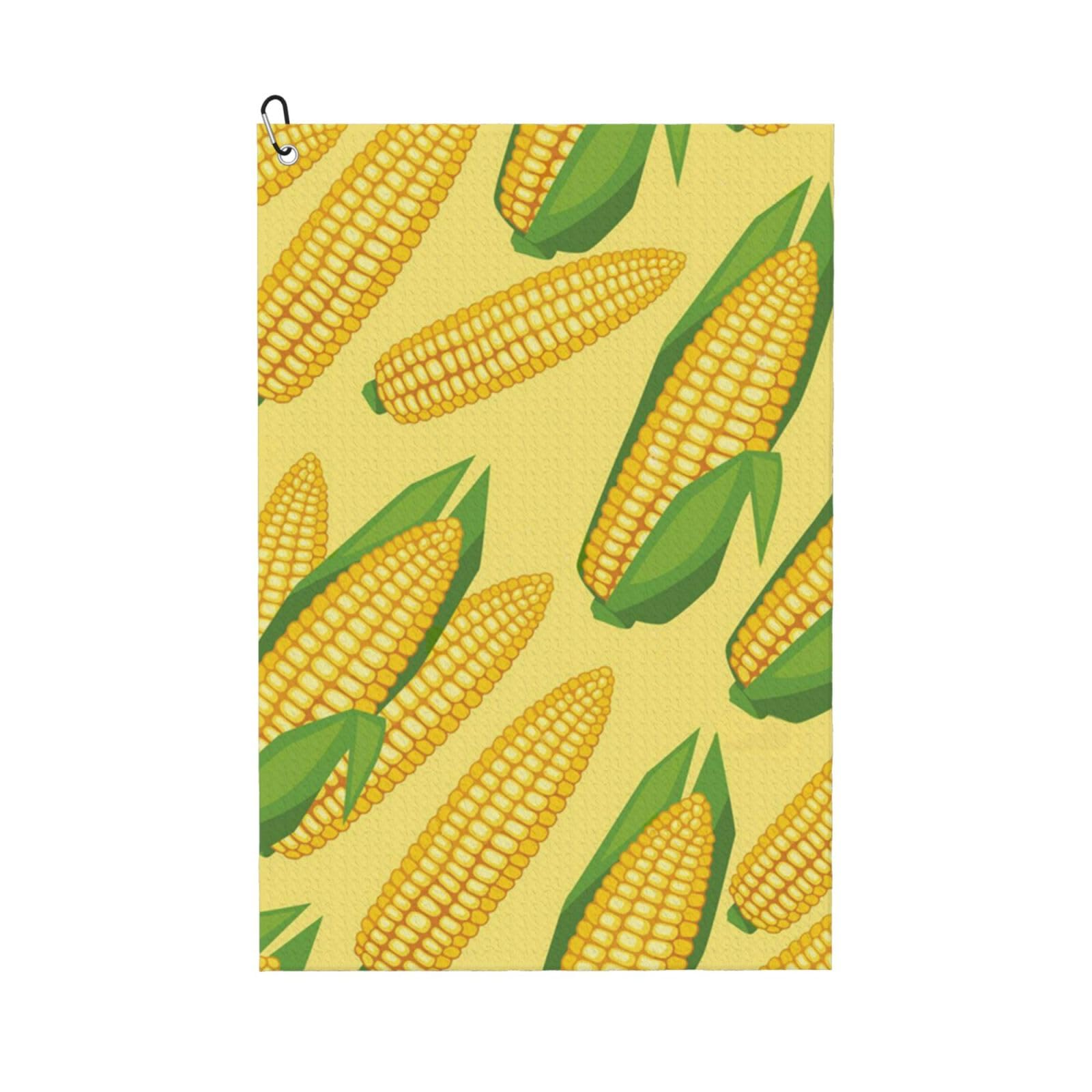 Hnnkloy Fresh Ripe Corn Cobs, 16x24 in Portable Waffle Golf Towels with Carabiner Clip for Golf Bag