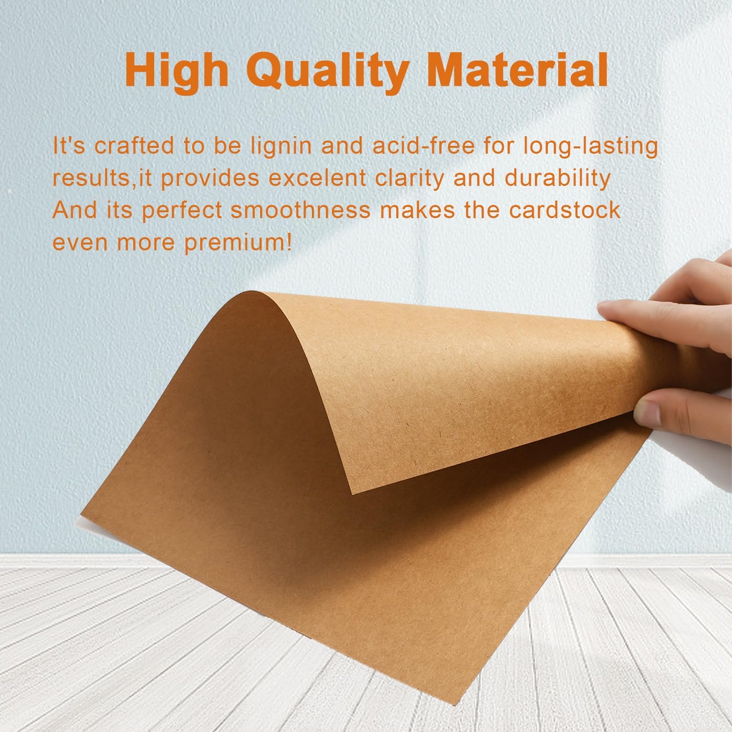 Silunkia 300 Sheets Brown Cardstock 5 x 7 Certificate Paper, 250gsm/92lb Heavyweight Craft Paper Card Stock for DIY Cards Making, Graduations, Thank You Cards, Menus, Recipe, Postcards