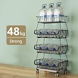 BRIAN & DANY Storage Trolley Cart, 4 Tier - 4