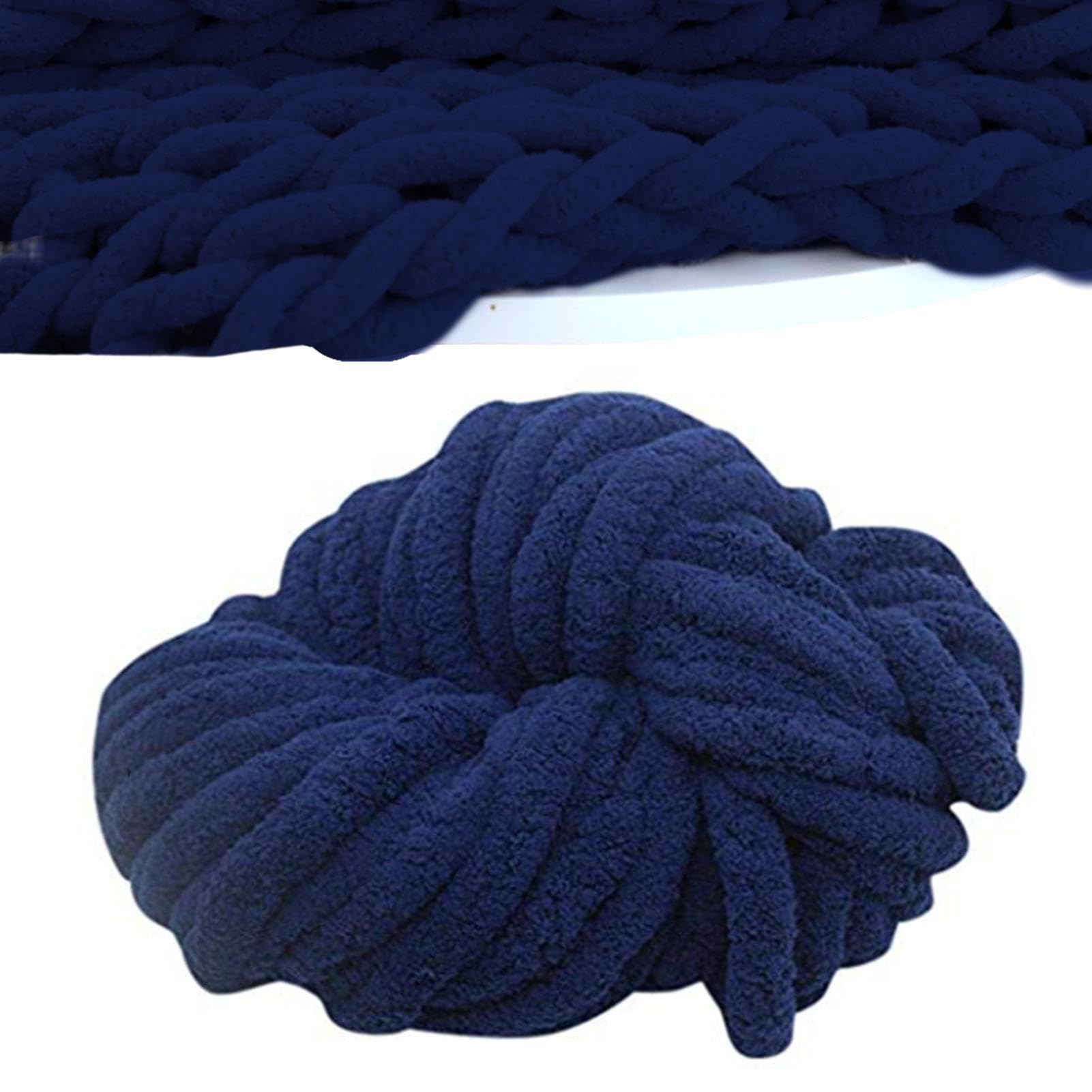 – Chunky Chenille Yarn, Giant Thick Hand Knitting Chenille Yarn, Soft Carpet Scarf Making Crocheting Supplies for Gloves Caps Sweaters Bathrobes Rugs Home Decor