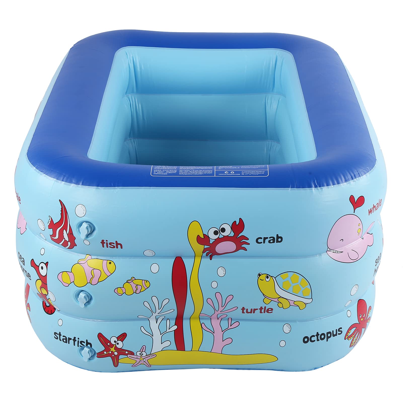 JTLB Aufblasbarer Kinderpool, Lounge-Pool mit Unabhängigem -Design für, 130 X 85 X 55 cm, Grüner Sicherheitstintendruck