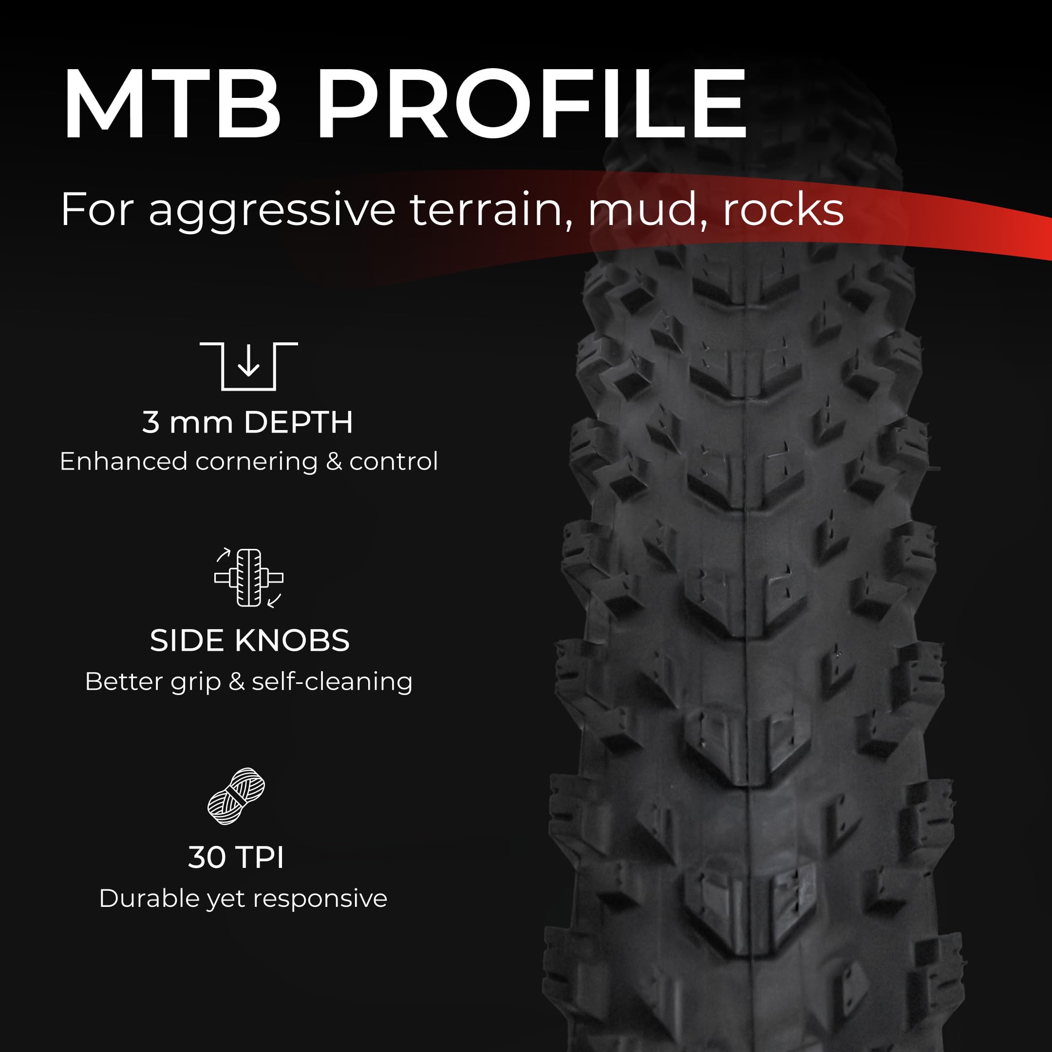 FengCan 27.5x2.40 Pneu 60-584 27.5 X 2.4 Pneu Vélo, 27.5 Pouces Manteau