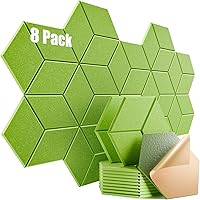 Vista 148 de paquete de 12 paneles acústicos autoadhesivos de alta densidad, paneles de espuma insonorizantes de 12 x 10 x 25/64 de pulgada, elegantes paneles