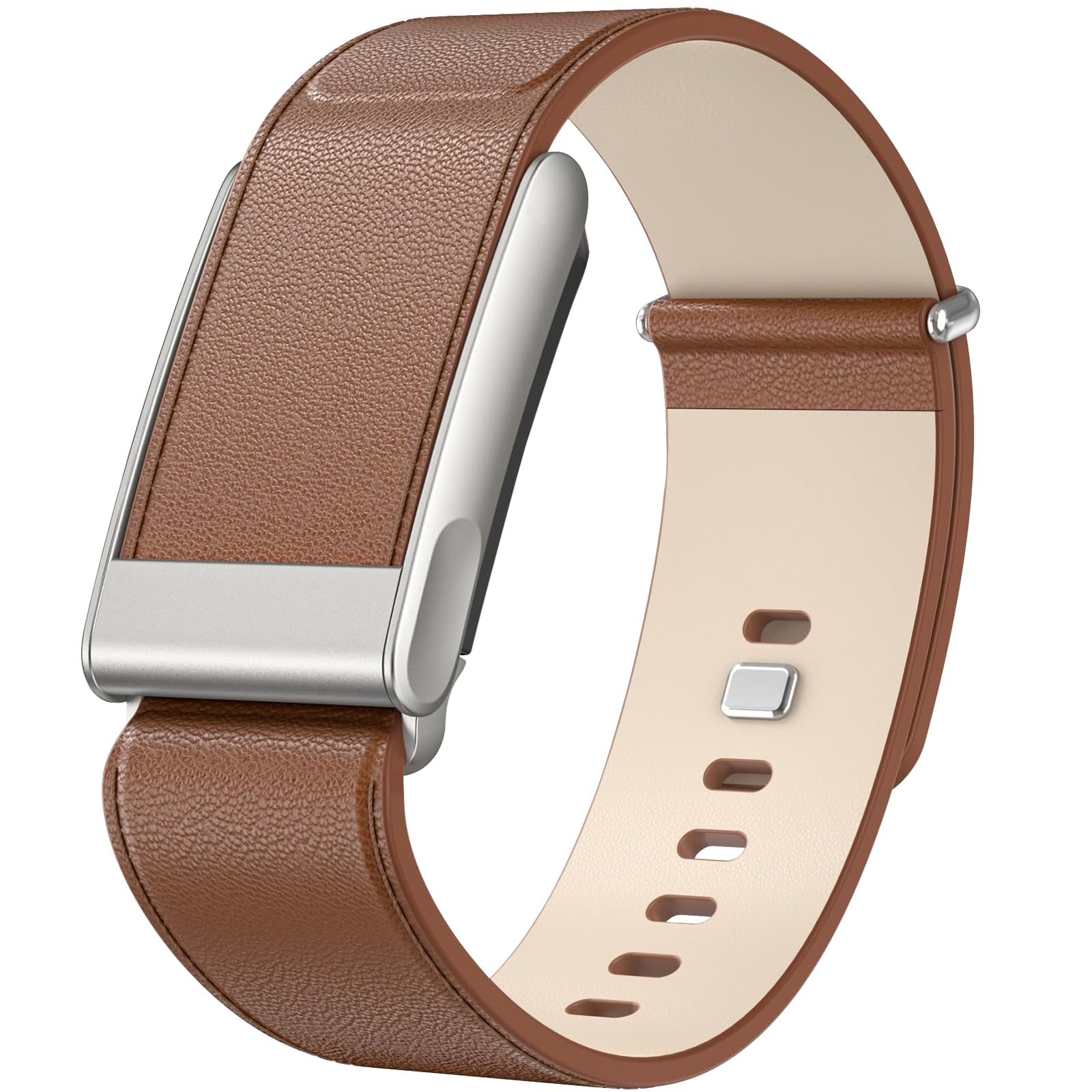 Msksjer LeatherLuxe Straps Compatible with WHOOP 5.0/MG Band Strap for Men Women–Soft, Durable, Breathable and Comfortable, Adjustable Replacement Bracelets–Not Compatible with Gen 4