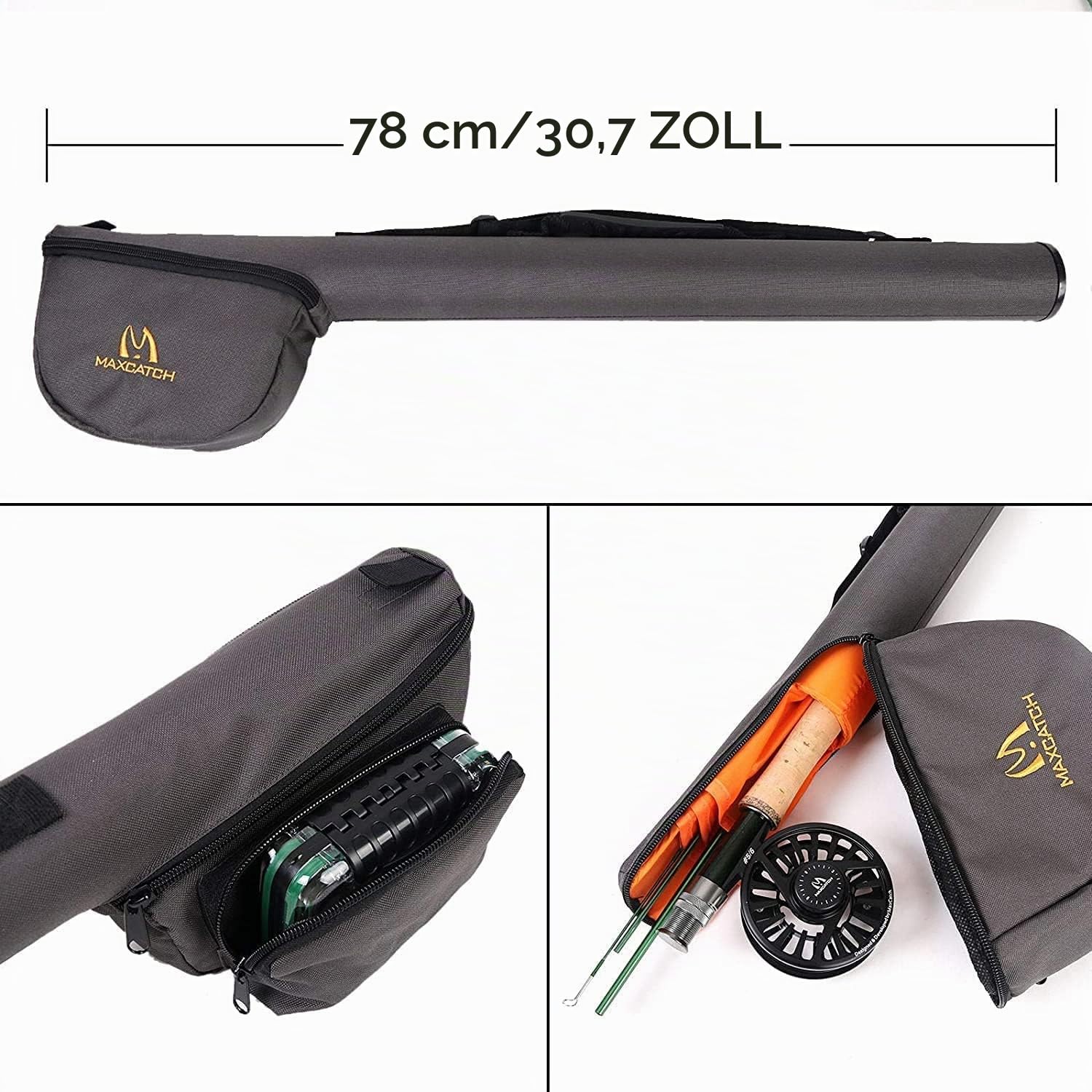 MAXIMUMCATCH Premier Fliegenrute und Avid Rolle Combo komplete 9' Fliegenfischen Outfit mit Angelausrüstung