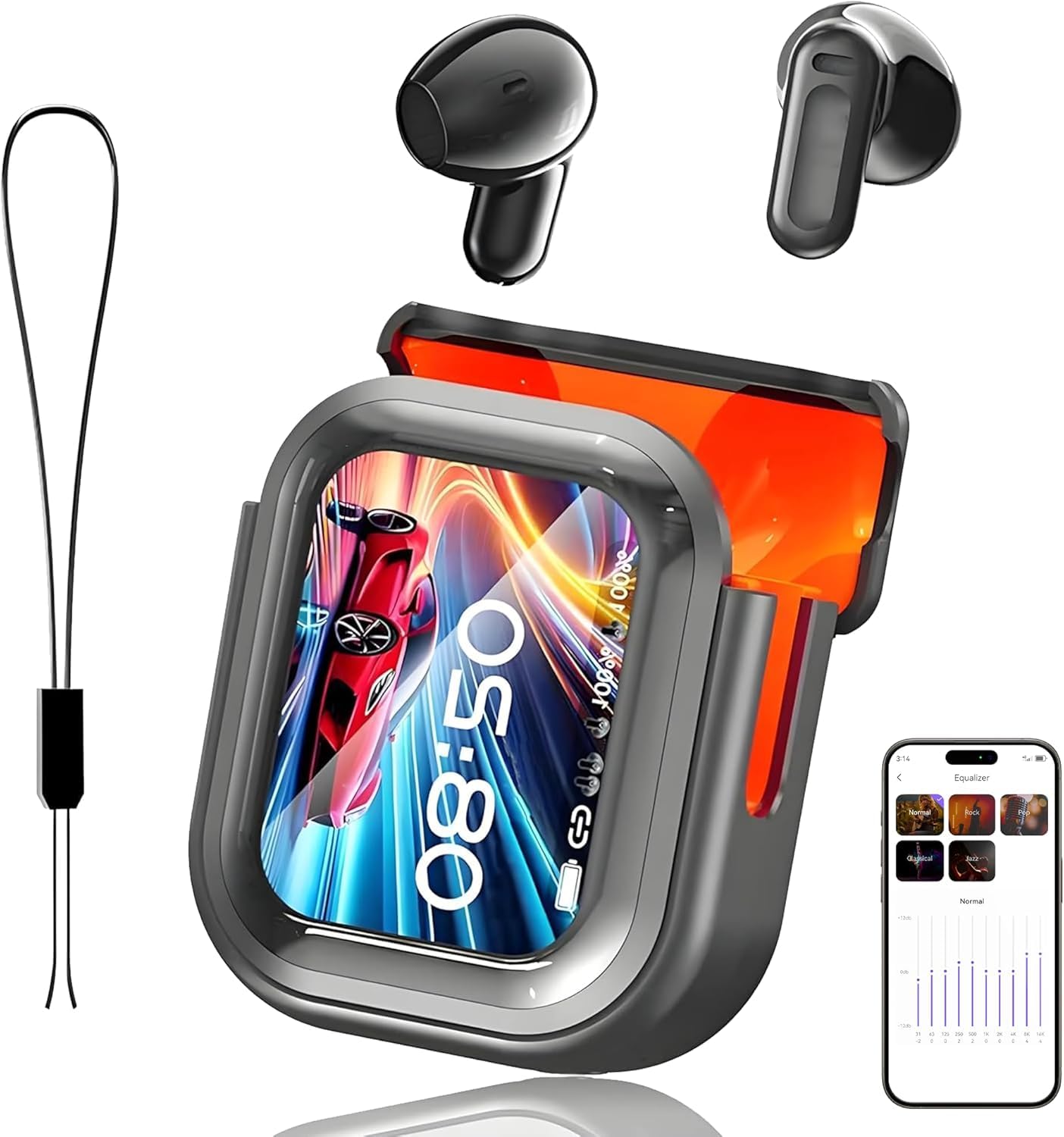 Écouteurs NE20 Traducteur Instantané Bluetooth 6.0 avec écran Tactile LCD, 6 Modes et 135 Langues