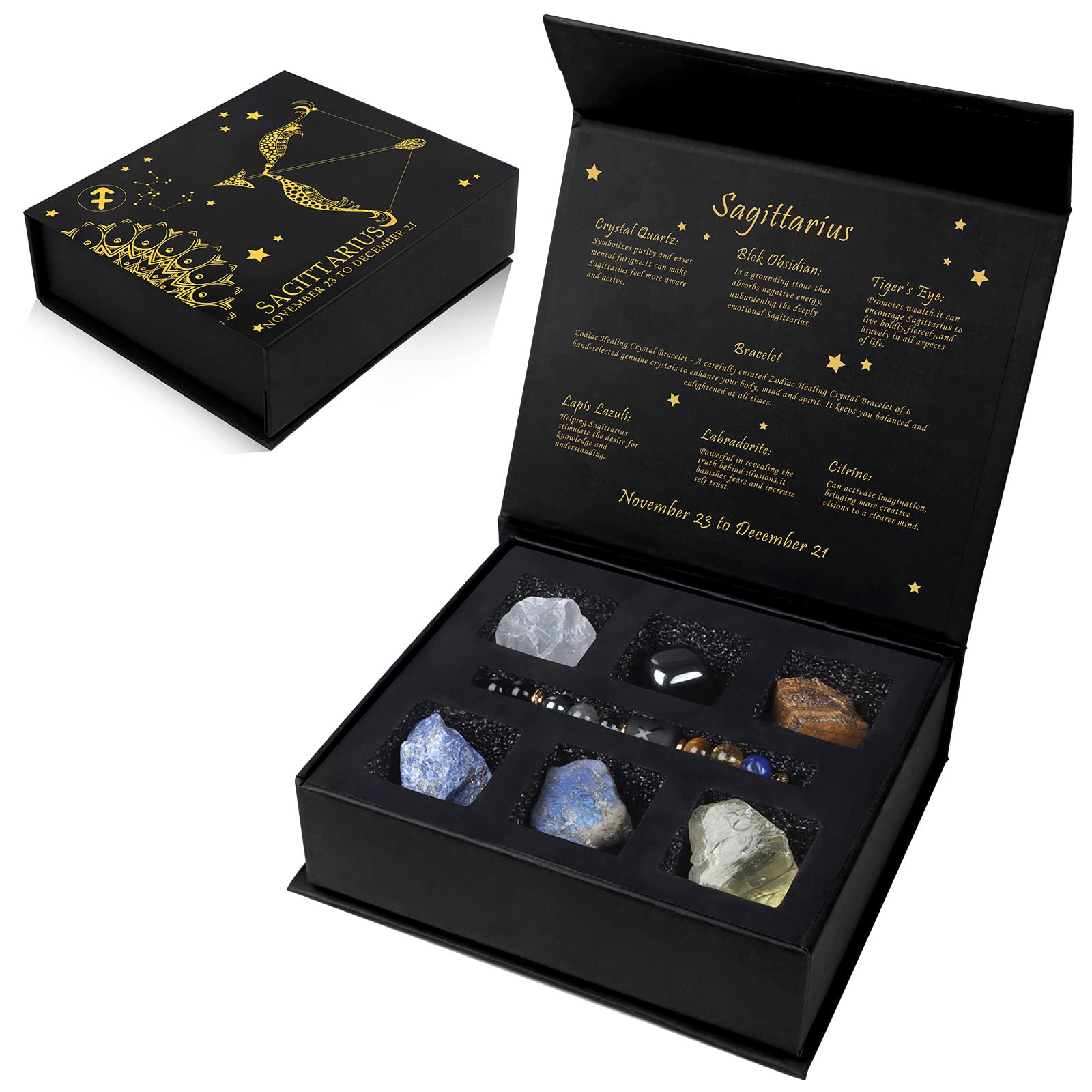 12 Zodiac Signs Crystals and Healing Stones Gifts for Women