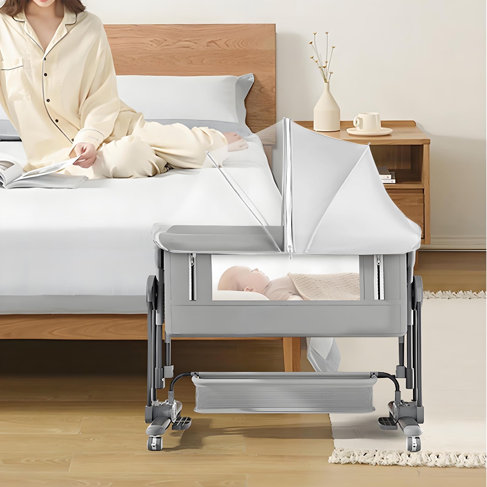 Baby Netz,Schutznetz Für Babykörbe, Babybetten Und Laufgitter | Atmungsaktives Mesh Mit Langlebiger Barriere Als Insektenschutz Für Neugeborene