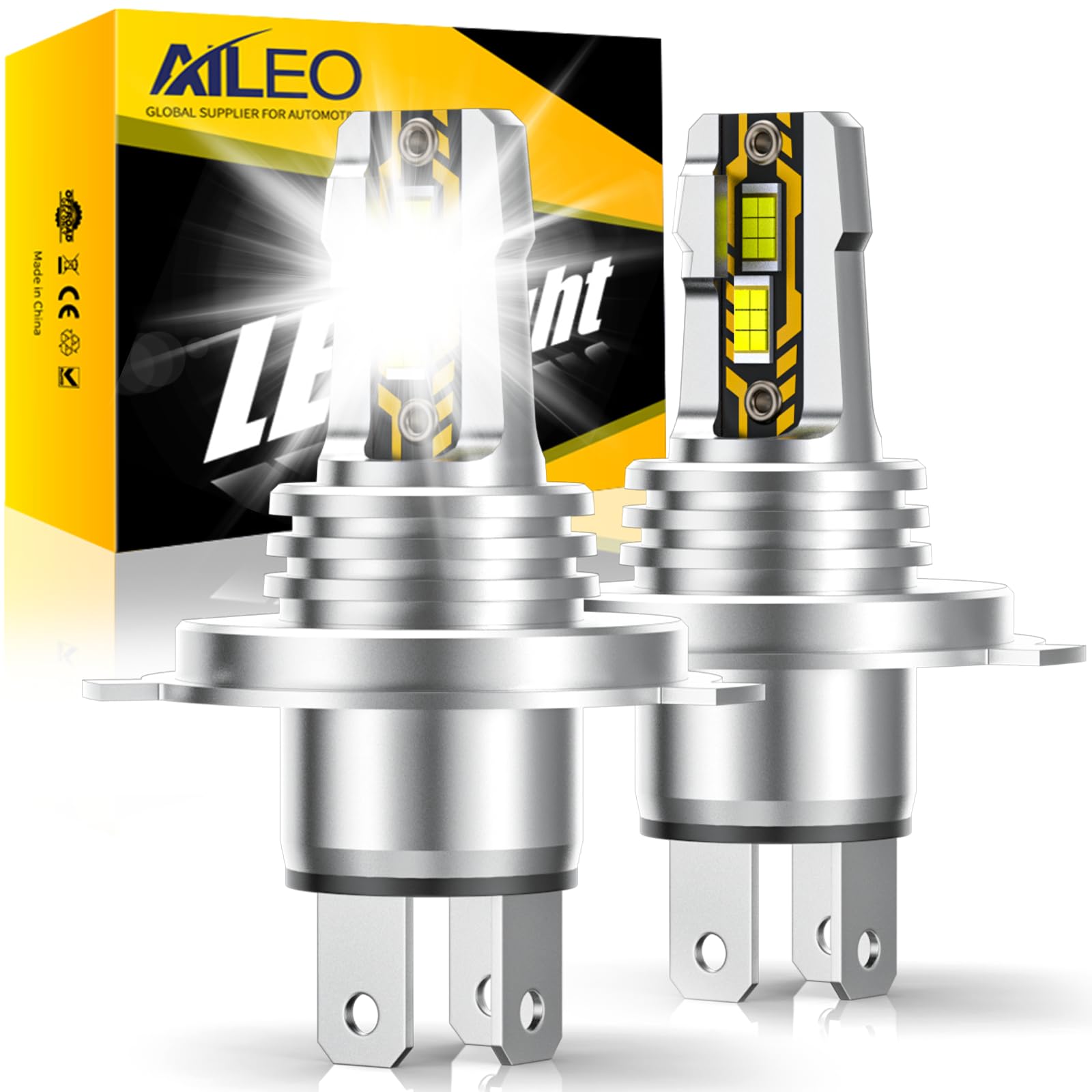 Amazon | AILEO H4/HB2/9003 LED ヘッドライト 2026 年アップグレード