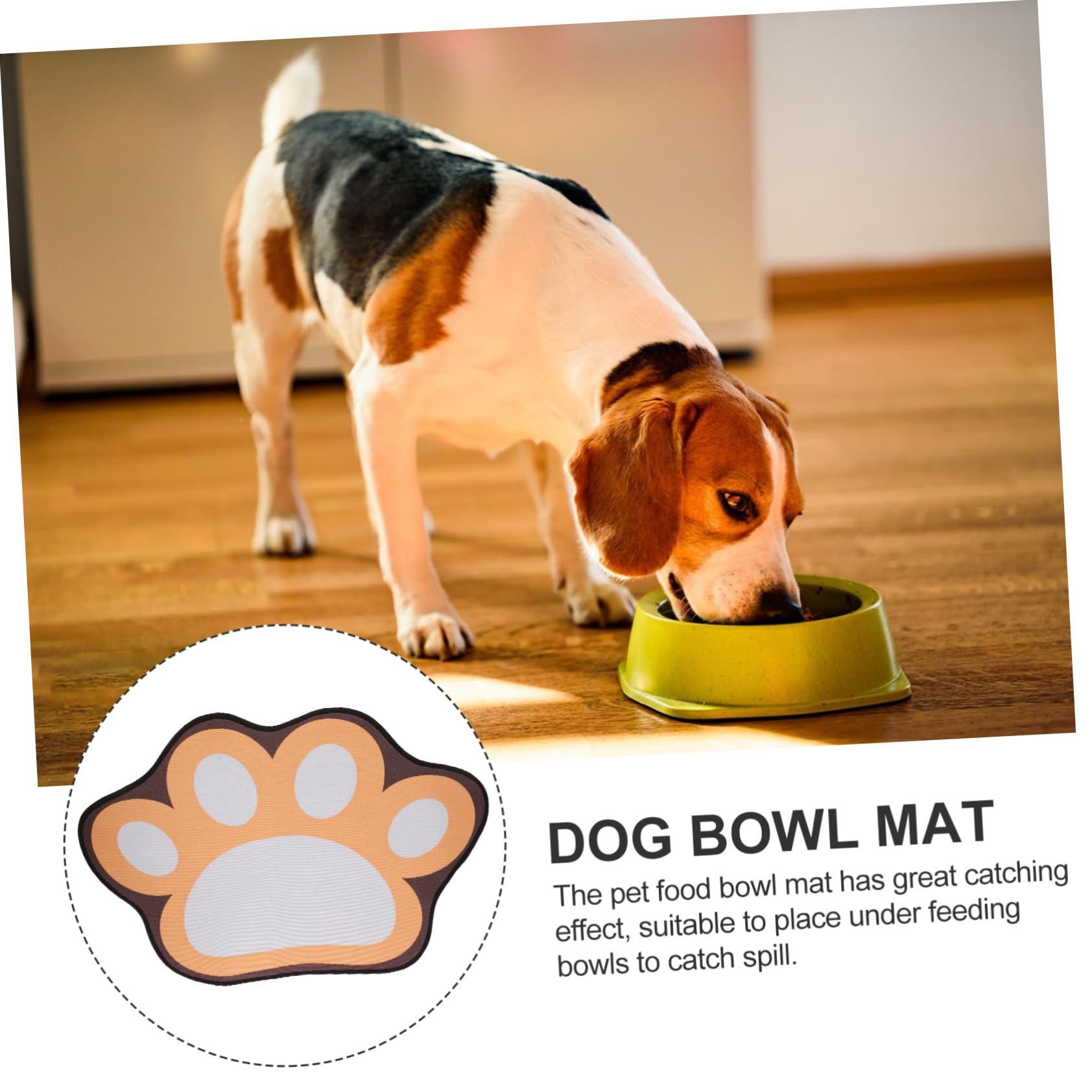 POPETPOP Absorbent Cat Feeding Mat Non Slip Dog Bowl Mat for Food and Water Easy to Pet Feeding Mat for Cats and Dogs Protects Your Floors